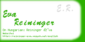 eva reininger business card